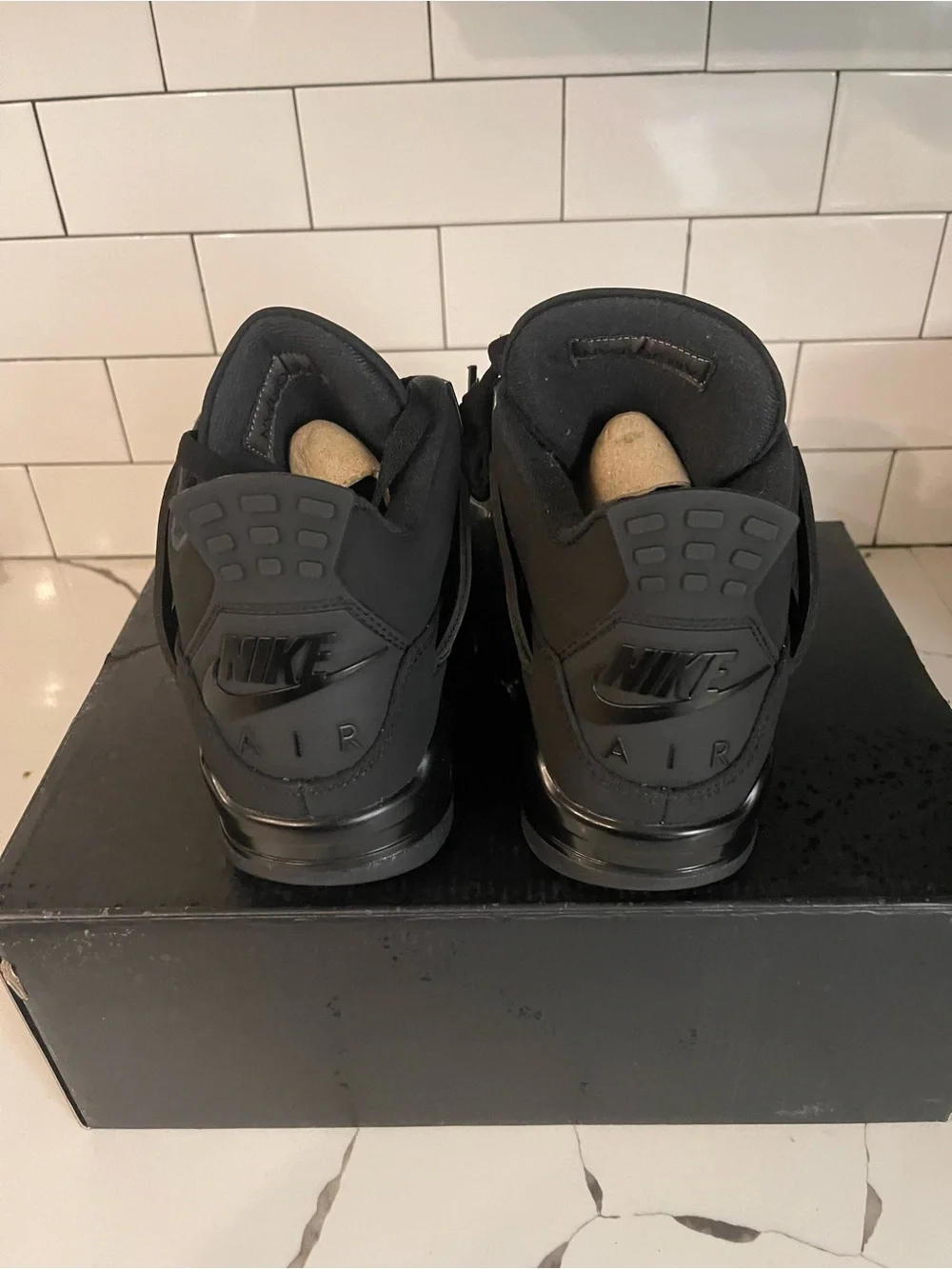 Mens Retro 4 Black Cat Size 8.